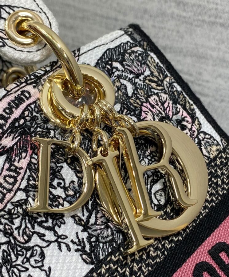 Dior Medium Lady D-Lite Bag Pink - Image 5