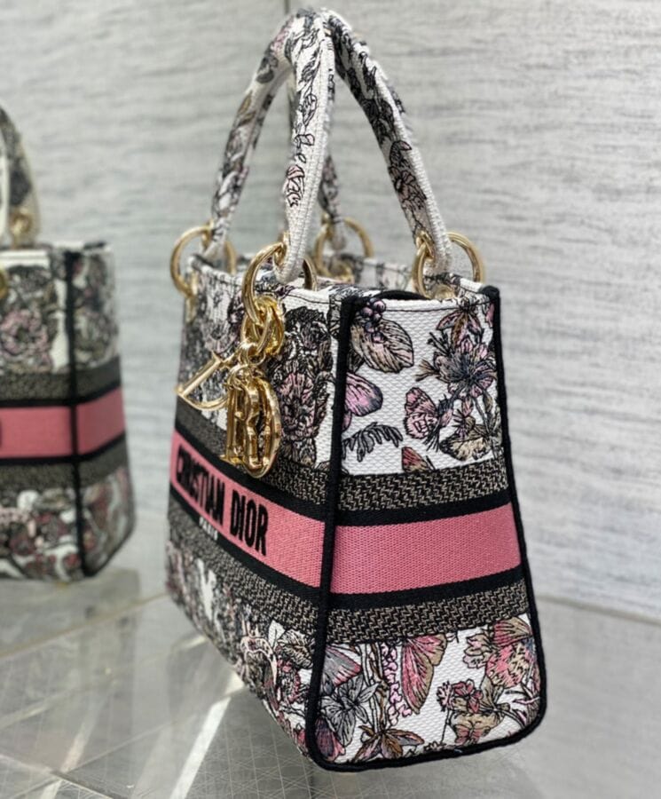 Dior Medium Lady D-Lite Bag Pink - Image 2