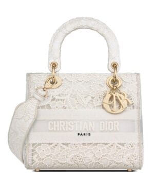 Dior Medium Lady D-Lite Bag White