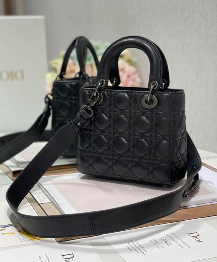 Dior Medium Lady Dior Bag Black - Image 2