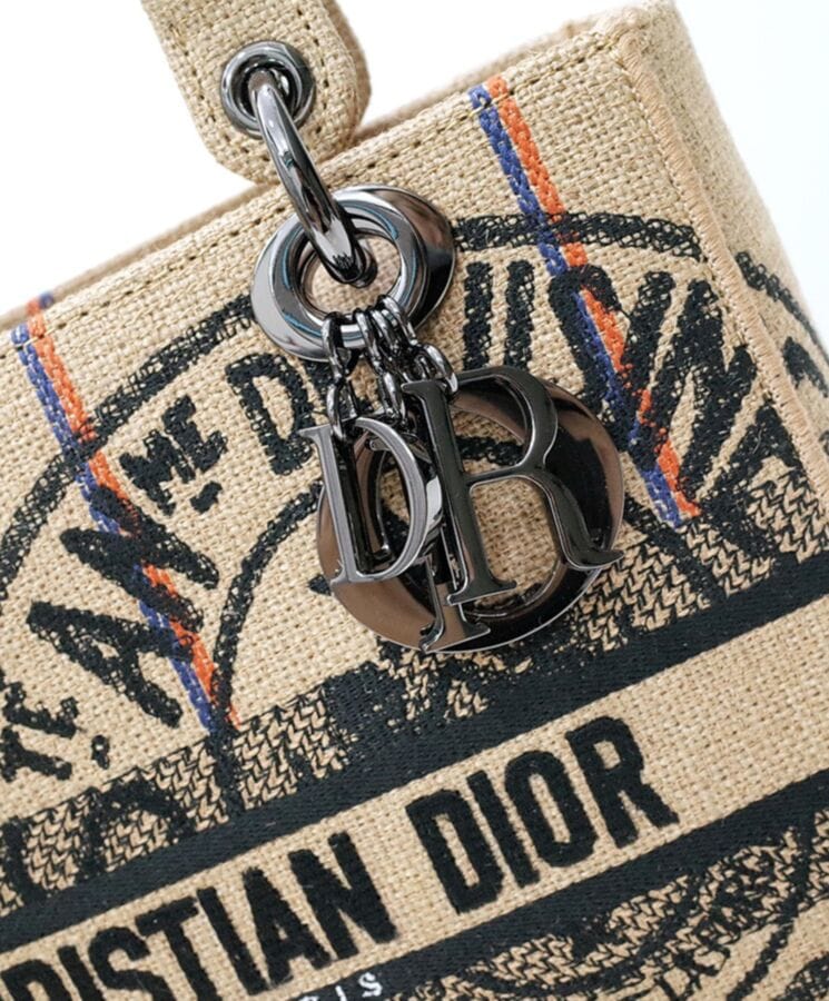 Dior Medium Lady d-Lite Bag Apricot - Image 7