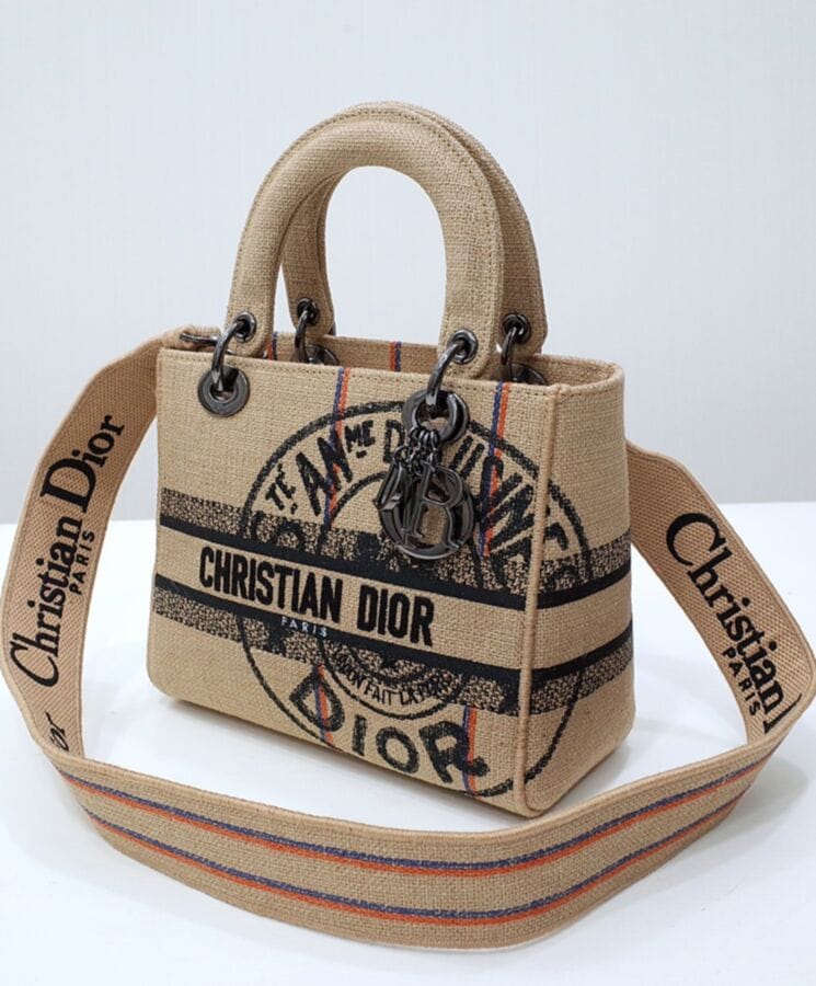 Dior Medium Lady d-Lite Bag Apricot - Image 3