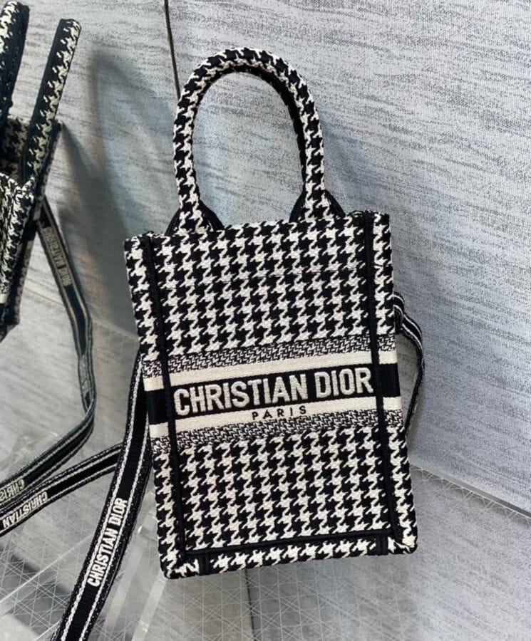 Dior Mini Dior Book Tote Phone Bag Black - Image 2