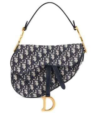Dior Saddle Original Oblique Embroidered Canvas Bag