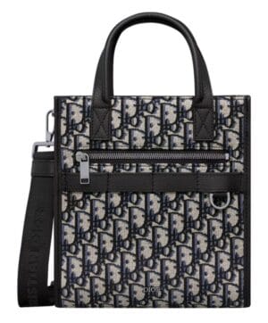 Dior Safari North-South Tote Bag Dark Blue