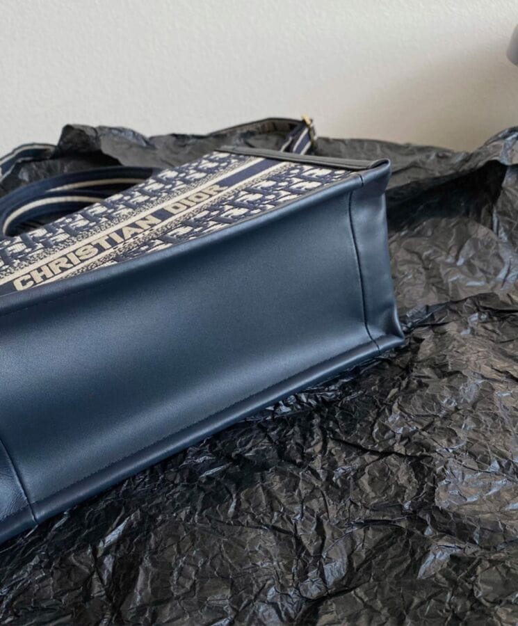 Dior Small Dior Book Tote Dark Blue - Image 6