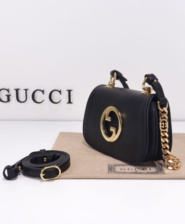 Gucci Blondie Mini Shoulder 724645 Black - Image 3
