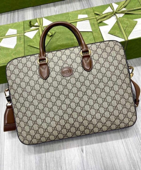Gucci Business Case With Interlocking G 674140 Coffee - Image 4