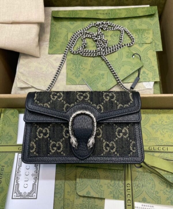 Gucci Dionysus GG Super Mini Bag 476432 Black - Image 4