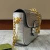 Gucci Horsebit 1955 Lizard Mini Bag 675801 Silver - Image 2