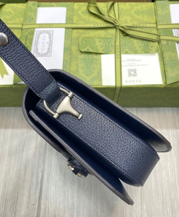Gucci Horsebit 1955 Small Bag 602204 Dark Blue - Image 2