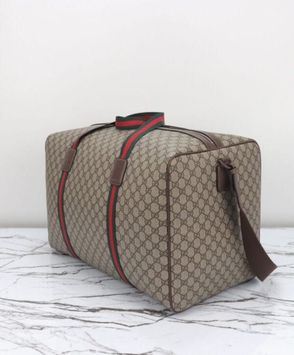 Gucci Maxi Duffle Bag With Web 760152 Dark Coffee - Image 3