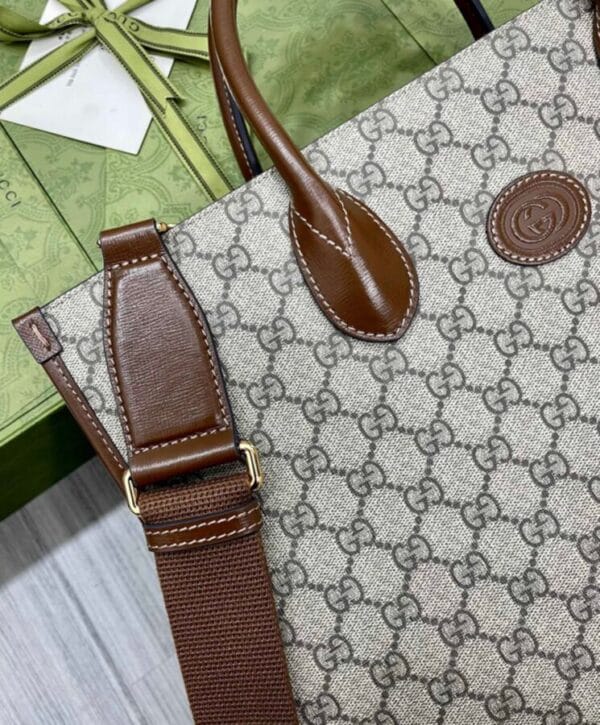 Gucci Medium Tote With Interlocking G 674155 Coffee - Image 5
