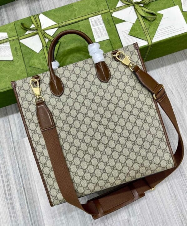 Gucci Medium Tote With Interlocking G 674155 Coffee - Image 2