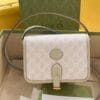 Gucci Mini Shoulder Bag With Interlocking G Cream - Image 4