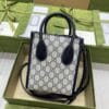 Gucci Mini Tote Bag With Interlocking G 671623 Dark Blue - Image 2