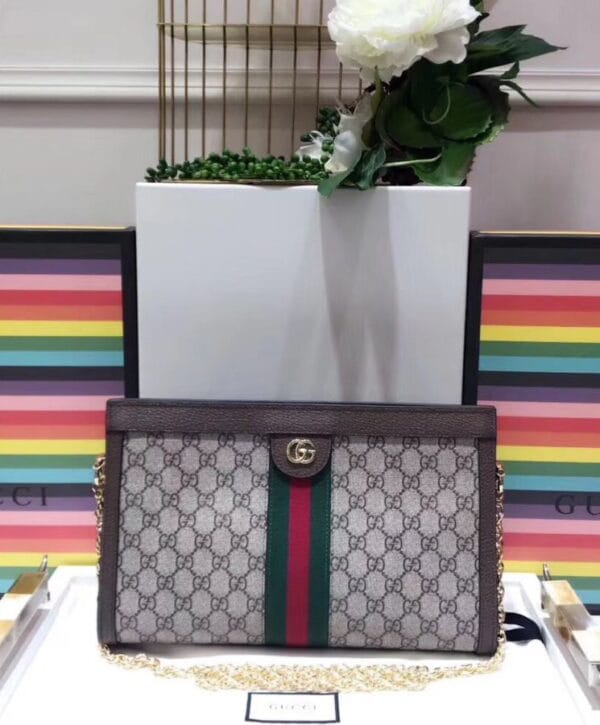 Gucci Ophidia GG medium shoulder bag 503876 Dark Coffee - Image 4