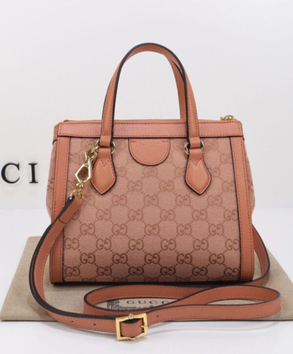 Gucci Ophidia GG Small Tote Bag 547551 Pink - Image 4