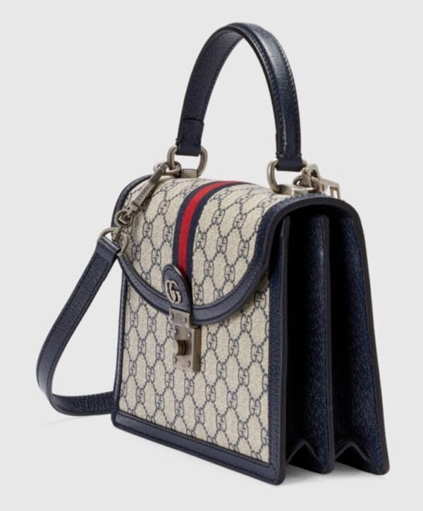 Gucci Ophidia GG Small Tote Bag 651055 Dark Blue - Image 3