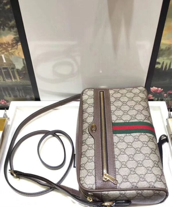 Gucci Ophidia GG Supreme small shoulder bag 517080 Dark Coffee - Image 5