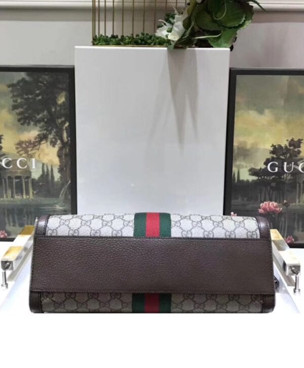 Gucci Ophidia GG medium top handle bag 524532 Dark Coffee - Image 6