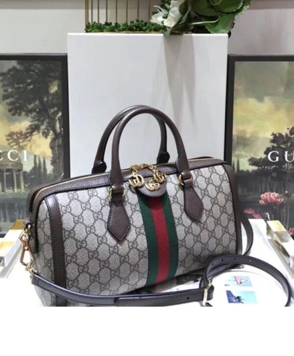 Gucci Ophidia GG medium top handle bag 524532 Dark Coffee - Image 3