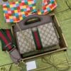 Gucci Ophidia Small Tote With Web 693724 Dark Blue - Image 4