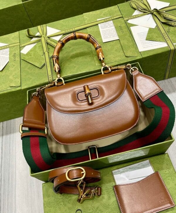 Gucci Small Top Handle Bag With Bamboo 675797 - Image 5
