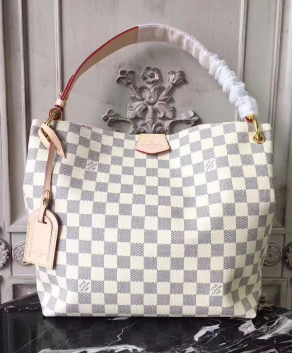 Louis Vuitton Graceful MM N42232 White - Image 4